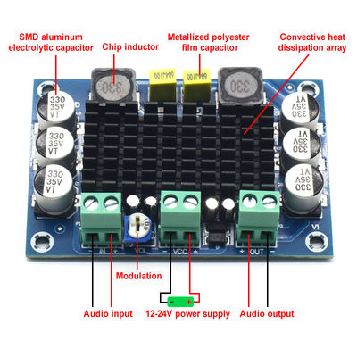 Placa amplificadora de áudio mono original CA-3116D 100W com chip TPA3116D2 e entrada de 12-24V