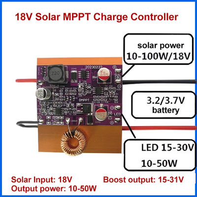 Modulo de condutor de impulso de tipo de montagem padrão para controlador de painel solar de bateria de lítio de 18 V