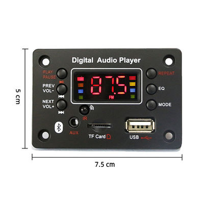 Acessórios de áudio de carro com função de gravador de voz de rádio USB FM Suporta tela de uso WAV Sim