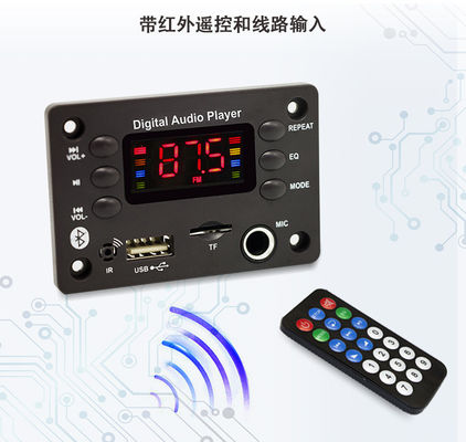 FLAC Formatos de áudio Suporte Bluetooth MP3 Decodificador de placa com tela a cores e função de gravador de voz