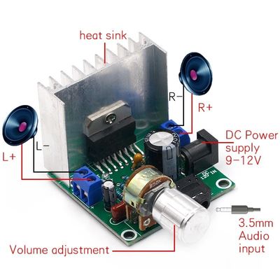 15W 15W módulo de amplificador digital de dois canais peças para DIY Kit Audio Amplifier Board