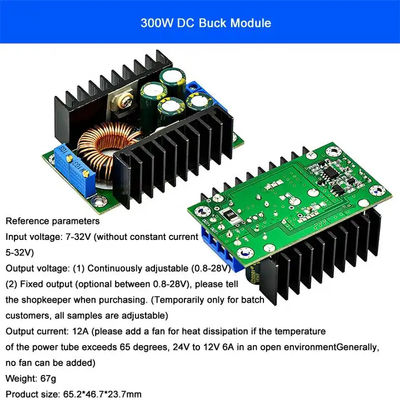 DC-DC 9A 300W Buck Converter 150W Boost Converter 5-40v para 1.2-35v Modulo de energia Step Down Converter
