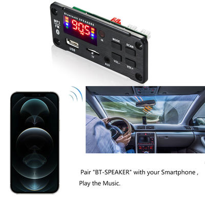 Módulo de amplificador de áudio de carro Bluetooth 5.0 de 50W com rádio USB TF FM e canais 5.0