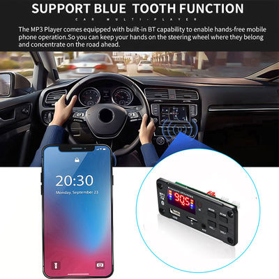 Módulo de amplificador de áudio de carro Bluetooth 5.0 de 50W com rádio USB TF FM e canais 5.0