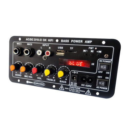 Modulo de áudio do quadro do amplificador 40W Bluetooth 5.0 entrada de microfone duplo para subwoofer e áudio de carro
