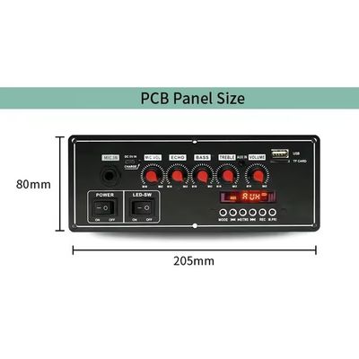 Função de gravador de voz 2x20W 7.4V Micrófono sem fio com fio Trolley Speaker Sound Bt Decoder Amplifier Board