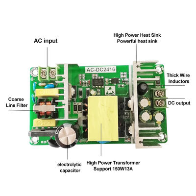 Tabela de conversão AC/DC 12V 13A Módulo de potência isolado 10A 12A 13A 150W para descrição