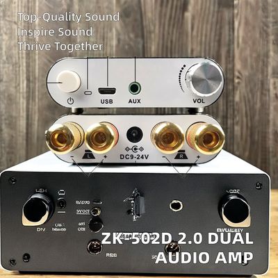50W*2 BT 5.0 Amplificador de Potência de Áudio Modulo de Tabela 2.0 Amplificador de Receptor estéreo de Dual Channel
