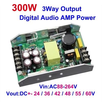 300W Dual DC 24/36/48V 12V1A Fornecimento de energia para TPA3255 TPA3221 TPA3116 Amplificador de áudio