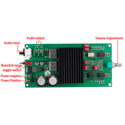 Tabela de amplificador digital de 600W com chip TPA3255 para sistemas de áudio profissionais de canais 2.0