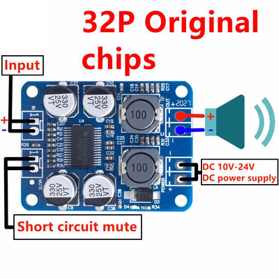 TPA3118 60W 12-24V DC PBTL Mono Amplificador de Classe D para módulo de áudio de alta qualidade