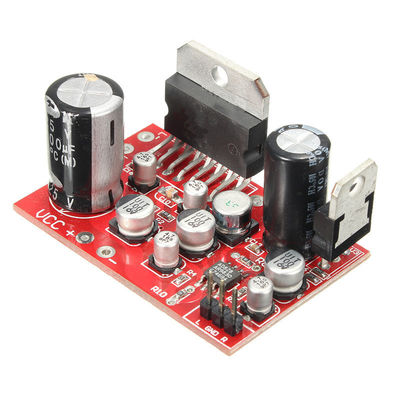 Compacto 50mm*33mm Amplifier Board com 38W+38W de potência de saída e DC9-17.5V de alimentação