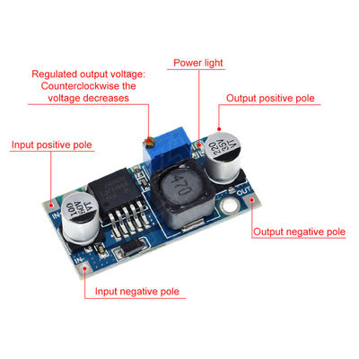 Regulador de tensão ajustável LM2596S Placa de conversão CC-DC para fonte de alimentação step down