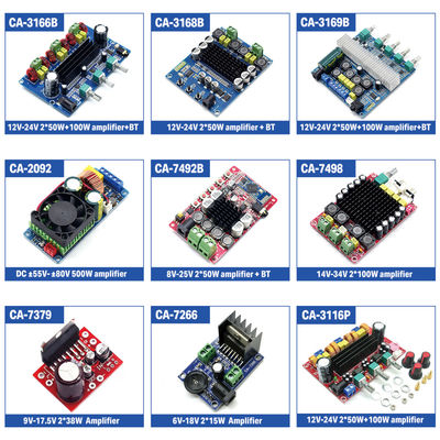 TDA7498 Chip Class D Amplifier Board 2X100W Dual Channel Audio Board com entrada DC14-34V