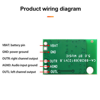 12V DC Power Amplifier Module Board 23*15MM Mould privado NO Bluetooth 5.1 alto-falante