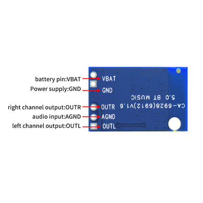 CA-6928 5V Bluetooth 5.1 Sound Dual Digital Power Amplifier Board com módulo de áudio
