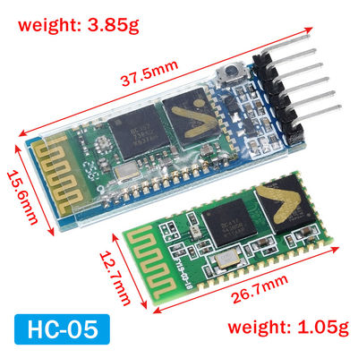 Modulo Bluetooth sem fio HC-05 HC-06 Transceptor RF com 2.4G Frequência 3.3V Nível TTL e 10 Meter Range UART Converter