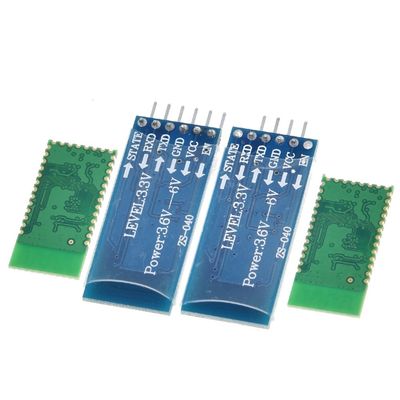 Modulo Bluetooth sem fio HC-05 HC-06 Transceptor RF com 2.4G Frequência 3.3V Nível TTL e 10 Meter Range UART Converter