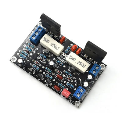 Potência de saída nominal de 100W Quadro de amplificador de áudio HIFI de canal mono com duplo DC 10-45V e baixa deriva de ruído zero