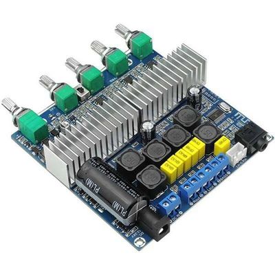 Placa amplificadora de potência de áudio de 2.1 canais CA-3169B com som de alta fidelidade e design compacto 100x75x30mm