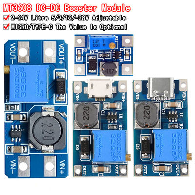 Creatall MT3608 Módulo de impulso CC-DC 2A Boost Board Voltagem de entrada 2-24V Voltagem de saída 30V