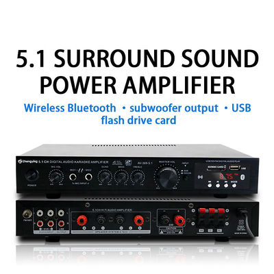 Tabela de Amplificador Profissional do KTV Home Theatre System com 2 entradas de microfone e LDZS 5.1 Channel Stereo Mixer