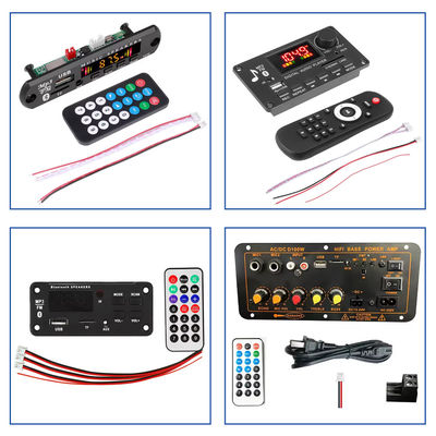 Reprodutor de MP3 USB sem fio para carros com slot de cartão TF FM e amplificador profissional de microfone