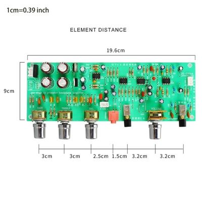 Dual AC Series Power Amplifier Board Preamp DX338A com Dual 12V Linear e Comparadores