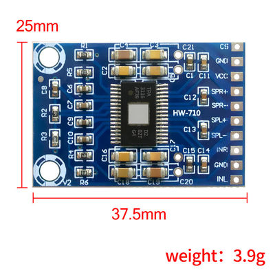Placa amplificadora digital com chip TPA3116D2 com saída de 50W + 50W e alimentação de 12V-24V DC