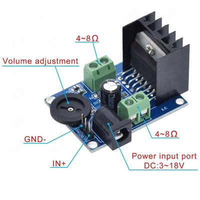 TDA7266 Painel de amplificador de áudio 2 canais Módulo de amplificador estéreo 15W+15W para expansão de alto-falante HIFI