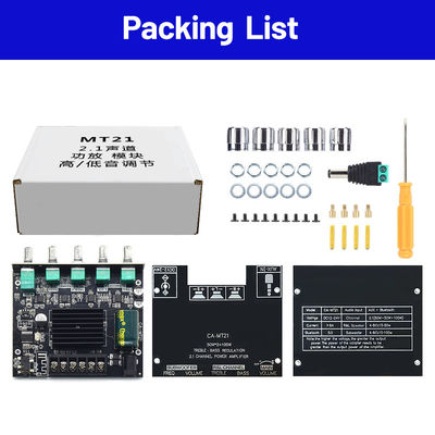 CA-MT21 2.1 Canal BT 5.0 Subwoofer Amplifier Board 2*50W+100W 12-24V AMP+BT