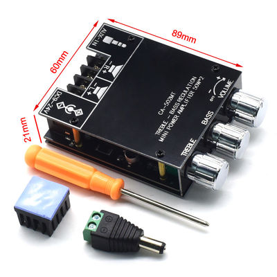 Placa amplificadora de áudio digital CA-502MT 5.0 BT 2*50W 12-24V AMP Module
