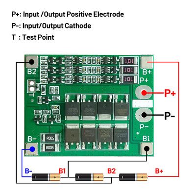 CA-3S-25A-B-T Li-Ion 18650 BMS PCM Battery Protection Board BMS PCM Com Balanço Para Li-Ion Lipo Battery Cell Pack Module DIY