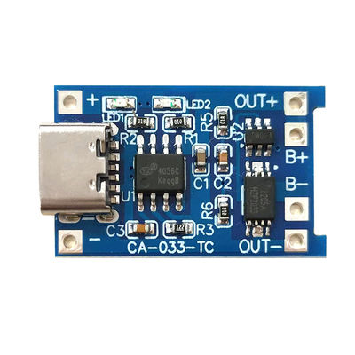 CA-033 Micro Type-C USB 5V placa de carregamento dupla função 1A módulo de carregador de bateria de lítio de iões de lítio 18650 TP4056 ICs Produto