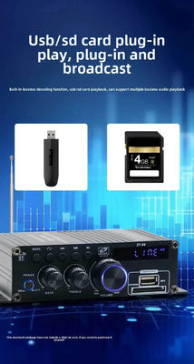 Amplificador de potência de canal duplo de 120W com equalizador para áudio estéreo HiFi