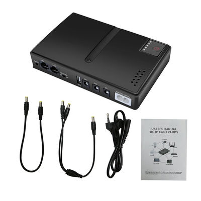 Mini 10400mAh Fonte de alimentação ininterrupta (UPS) de 36W para modem de roteador Câmera de segurança de CCTV Fonte de alimentação AC DC configurável
