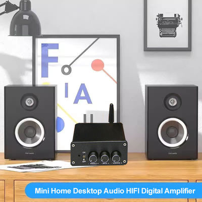 Tabela de amplificador de áudio Bluetooth 5.0 de 100W*2 com material de alumínio para amplificador de potência profissional