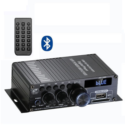 AK-380 5.0 Amplificador de 2.0 canais Amplificador de cinema doméstico de carro Mini HIFI Amplificadores de áudio digital Estereó USB OTG Input