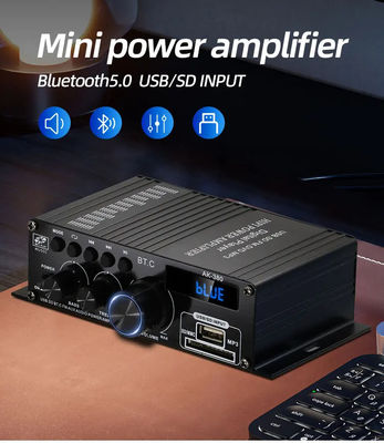 AK-380 5.0 Amplificador de 2.0 canais Amplificador de cinema doméstico de carro Mini HIFI Amplificadores de áudio digital Estereó USB OTG Input