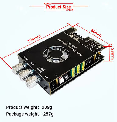 ZK-1602T 2*160W 2.0 Channel Digital Power Amplifier Module Class D Audio Stereo BT 5.0 Subwoofer Amplifier Board ZK-1602T