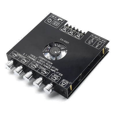 ZK-AS21 2.1 Channel Digital Power Amplifier Board Module 220W*2+350W Subwoofer de baixo tom alto TPA3255 BT Home Audio AS21