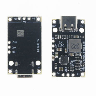 Tipo-C USB 2/3S BMS 15W 8.4V 12.6V 1.5A Bateria de lítio Modulo de reforço de carregamento com suporte equilibrado Carregamento rápido com indicador