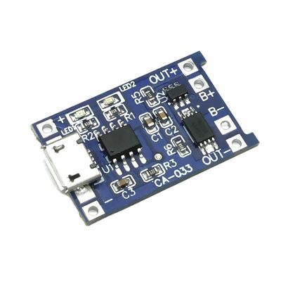 CA-033 Micro Type-c USB 5V placa de carregamento com funções duplas 1A módulo de carregador de bateria de lítio 18650 TP4056 padrão