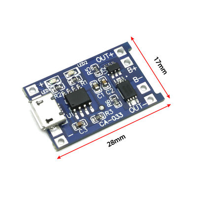 CA-033 Micro Type-c USB 5V placa de carregamento com funções duplas 1A módulo de carregador de bateria de lítio 18650 TP4056 padrão