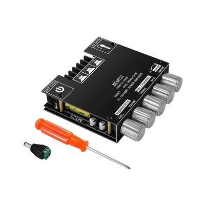 ZK-MT21 HiFi Digital Power Amplifier Board 100W+2*50W 2.1 Channel Subwoofer AUX 12/24V Áudio estéreo 5.0 Amp ZK-MT21