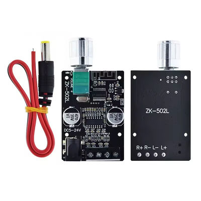 ZK-502L Mini para Bluetooth 5.0 DC 5-24V 50Wx2 Amplificador de Potência estéreo Wireless Audio Digital Board para Bluetooth Amplificador Spe