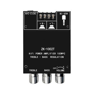 ZK-1002T HIFI 2.0 Canal 5.0BT 100Wx2 Amplificador Board Modulo de alto-falante de subwoofer estéreo com comunicação AUX