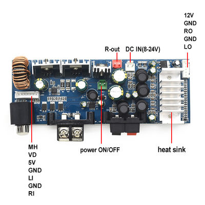 CA-3116AS Professional 2.0 Channel Digital Subwoofer Amplifier Board 2*100W 8-24V Mini TPA3116 para som em casa