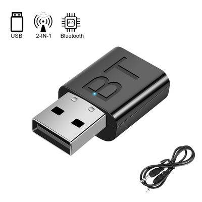 Adaptador de áudio Bluetooth 5.0 com alcance de transmissão de 10m e modo duplo para transmissão de áudio sem fio