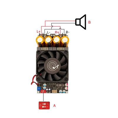 Placa Amplificadora Estéreo Creatall zk-3002 300W 2.0 Canais